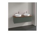 Villeroy und Boch Antao Waschtisch-Unterschrank K35112HL 120x36x50cm, Waschbeckenplattenfarbe warm walnut, leaf green matt lacquer