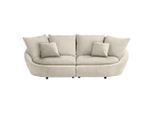 Trendmanufaktur , Weiß, Beige , Textil , Füllung: Vlies, Polyetherschaumkern, Silikon, Schaumstoffflocken,Polyurethan (Pur), Silikon, Schaumstoffflocken , 237x87x131 cm , Made in EU , Rücken echt , Wohnzimmer, Sofas & Couches, Sofas, Big Sofas