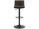 P & B , Braun , Metall, Textil , 44x107x53 cm , Sitzfläche 360° drehbar , Esszimmer, Barmöbel, Barhocker