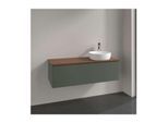 Villeroy und Boch Antao Waschtisch-Unterschrank K34012HL 120x36x50cm, Waschbeckenplattenfarbe warm walnut, leaf green matt lacquer