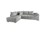 P & B , Hellgrau , Textil , Buche , Füllung: Schaumstoff , 298x202 cm , Liegefunktion, Rücken echt, Armteil rechts , Wohnzimmer, Sofas & Couches, Schlafsofas, Schlafsofas