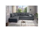 P & B , Anthrazit , Textil , Buche , Uni , Füllung: Schaumstoff,Schaumstoff , 298x202 cm , Made in EU , Liegefunktion, Rücken echt, Armteil rechts , Wohnzimmer, Sofas & Couches, Schlafsofas, Schlafsofas