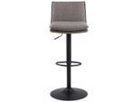 P & B , Graubraun , Metall, Textil , 44x107x53 cm , Sitzfläche 360° drehbar ,