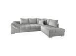 P & B , Silberfarben , Textil , Buche , Füllung: Schaumstoff , 298x202 cm , Liegefunktion, Rücken echt, Armteil links , Wohnzimmer, Sofas & Couches, Schlafsofas, Schlafsofas