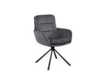 Mid.you , Dunkelgrau , Textil , 60x89x64 cm , Sitzfläche 360° drehbar ,