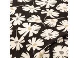 Stretch-Blusenstoff "Blumen", schwarz-color