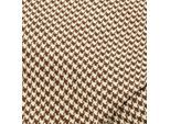 Bourette-Seide "Hahnentritt", braun/creme