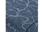 Jeansstoff/Denim "Flowers", blau-color