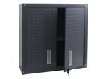 Hängeschrank MCW-O52, Wandschrank Lagerschrank Bücherschrank, abschließbar Stahl 77x77x31cm ~ dunkelgrau