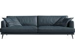 2,5-Sitzer EGOITALIANO "Sophia, Designsofa mit extrakomfortablem Sitzkomfort, Breite 214cm", grau (smoke), B:214cm H:77cm T:96cm, Leder BULL (Echtes Rindsleder). Geschliffenes, pigmentiertes und behandeltes Rindsleder mit einer Dicke von 1, 3-1, 5 mm. Es handelt sich um ein weiches, geschütztes Leder. Eine leichte Deckschicht schützt sie vor Flecken, ohne ihre ursprünglichen Eigenschaften zu verän