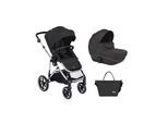Kikkaboo Kinderwagen Thea 2 in 1 Babywanne, Wickeltasche, Fußabdeckung, Korb schwarz