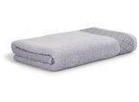 Duschtuch MÖVE FOR FROTTANA "Geometry", silber, B:67cm L:140cm, Walkfrottier, Obermaterial: 100% Baumwolle, Handtücher, pflegeleichte Qualität, 100% Baumwolle, Made in Germany