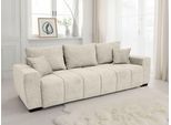 Schlafsofa HOME AFFAIRE "Bello, B: 239 cm, Liegefl. 142x194 cm", beige, B:239cm, 100% Polyester, Sofas, Schlafsofa, Bettfunktion, Bettkasten & 2 Zierkissen, Federkern