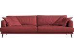 2,5-Sitzer EGOITALIANO "Sophia, Designsofa mit extrakomfortablem Sitzkomfort, Breite 214cm", rot (burgundy), B:214cm H:77cm T:96cm, Leder BULL (Echtes Rindsleder). Geschliffenes, pigmentiertes und behandeltes Rindsleder mit einer Dicke von 1, 3-1, 5 mm. Es handelt sich um ein weiches, geschütztes Leder. Eine leichte Deckschicht schützt sie vor Flecken, ohne ihre ursprünglichen Eigenschaften zu ver