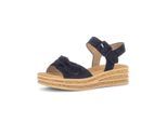 Plateausandaletten GABOR "Plateau Sandale", Damen, Gr. 42,5, blau, Schuhe