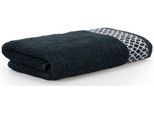 Duschtuch MÖVE FOR FROTTANA "Oriental Ornaments", schwarz, B:67cm L:140cm, Walkfrottier, Obermaterial: 100% Baumwolle, Handtücher, pflegeleichte Qualität, Made in Germany