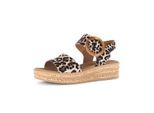 Plateausandaletten GABOR "Plateau Sandale", Damen, Gr. 44, braun (beige), Schuhe
