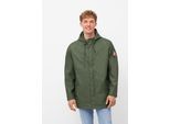 Regenjacke DERBE "Passby_plain", Herren, Gr. XXL, grün (olive), Obermaterial: 100% Polyester. Futter: 100% Polyester, Basic, normal, Bündchen, Jacken Regenjacke, wasserabweisend, winddicht, Kapuze