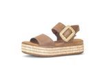 Plateausandaletten GABOR "Plateau Sandale", Damen, Gr. 38,5, braun, Schuhe