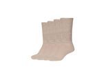 Socken CAMANO "4er Pack", Herren, Gr. 43-46, beige (sand), 74% Baumwolle, 24% Polyamid, 2% Elasthan, uni, Socken Socken