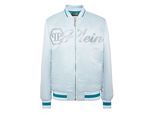 Satin Bomber Jacket Logo Strass