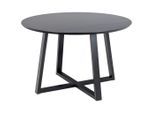 P & B , Schwarz , Holz, Holzwerkstoff , Eiche , furniert , rund , 75 cm , Esszimmer, Esszimmertische, Esstische, Holztische, Esstische Holz