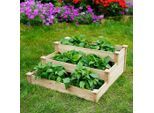 Möbelix , Naturfarben , Holz , Tanne , 92x35x92 cm , Freizeit im Garten, Gartenpflege, Hochbeete, Hochbeete