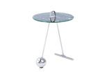 Beistelltisch Pendulum Glas Schwarz/Silber ca. 46x60 cm