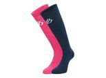 Dare 2B Uniseksokken voor volwassenen (2 stuks) (Puur Roze/Moonlight Denim)