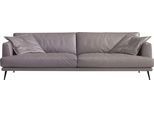 2,5-Sitzer EGOITALIANO "Sophia, Designsofa mit extrakomfortablem Sitzkomfort, Breite 214cm", beige (safari), B:214cm H:77cm T:96cm, Leder BULL (Echtes Rindsleder). Geschliffenes, pigmentiertes und behandeltes Rindsleder mit einer Dicke von 1, 3-1, 5 mm. Es handelt sich um ein weiches, geschütztes Leder. Eine leichte Deckschicht schützt sie vor Flecken, ohne ihre ursprünglichen Eigenschaften zu ver