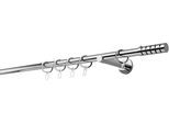 Gardinenstange MYDECO "20mm Rillcube Wandträger 12 cm", grau (chromfarben), L:320cm, Gardinenstangen, Gardinenstange