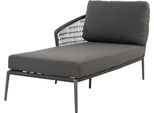 Sitzbank MUSTERRING "Freilicht Ottomane", grau (schwarz, grau, anthrazit), B:168cm H:75cm T:82cm, Aluminium, Stoff, Sitzbänke, Sitzbank, Großzügige Liegefläche von 168 cm für entspanntes Zurücklehnen