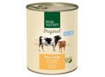 REAL NATURE Light Nassfutter Hund, Adult, Rind und Kalb 24x800 g