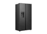 HISENSE Side-by-Side "MS91528", Energieeffizienz: C, schwarz inox, B:91,1cm H:178,6cm T:61,5cm, Kühlschränke, mit Wasser-/Eisspender, kein Festwasseranschluss dank Tank, Side-by-Side