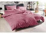 Bettwäsche PRIMERA "Uni Luxus-Satin in Gr. 135x200, 155x220 oder 200x200 cm", rot (rosenholz), B/L: 155cm x 220cm, 1 Stk., 1 Stk., Satin, B/L: 80cm x 80cm, 2 Stk., Satin, Obermaterial: 100% Baumwolle, Bettwäsche, Bettwäsche, Bettwäsche aus Baumwolle, unifarbene Bettwäsche mit Reißverschluss