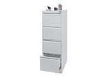 Hängeregisterschrank MCW-H16, Aktenschrank Büroschrank Stahlschrank, Format Legal + A4 abschließbar 134x46x62cm ~ weiß