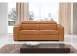 Schlafsofa EGOITALIANO "Cabiria, Design und super Sitz- und Liegekomfort", braun (cognac), B:226cm H:97cm T:103cm, Luxus-Micofaser Lederoptik (100% Polyester) ist ein neues technisches Gewebe mit einem visuellen und taktilen Aspekt, der dem Nubuk sehr nahe kommt, mit innovativen Eigenschaften. Seine außerordentliche Weichheit kommt von einem exklusiven Produktionsprozess, der Unreinheiten und Unre