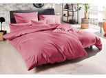 Bettwäsche PRIMERA "Uni Luxus-Satin in Gr. 135x200, 155x220 oder 200x200 cm", rot (rosenholz), B/L: 135cm x 200cm, 1 Stk., 1 Stk., Satin, B/L: 80cm x 80cm, 2 Stk., Satin, Obermaterial: 100% Baumwolle, Bettwäsche, Bettwäsche, Bettwäsche aus Baumwolle, unifarbene Bettwäsche mit Reißverschluss