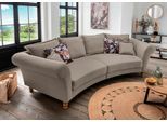 Big-Sofa HOME AFFAIRE "Tassilo geschwungene Formensprache, bequem, Mega Sofa, Breite 350cm", braun (hellbraun), B:350cm H:95cm T:110cm, 100% Polyester, Sofas, Big-Sofa