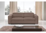 Schlafsofa EGOITALIANO "Cabiria, Design und super Sitz- und Liegekomfort", braun (mud), B:226cm H:97cm T:103cm, Luxus-Micofaser Lederoptik (100% Polyester) ist ein neues technisches Gewebe mit einem visuellen und taktilen Aspekt, der dem Nubuk sehr nahe kommt, mit innovativen Eigenschaften. Seine außerordentliche Weichheit kommt von einem exklusiven Produktionsprozess, der Unreinheiten und Unregel