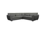 Livetastic Ecksofa, Grau, Kunststoff, 5-Sitzer, Füllung: Schaumstoff, Ottomane rechts, L-Form, 266x266 cm, Made in EU, Rücken echt, Wohnzimmer, Sofas & Couches, Wohnlandschaften, Ecksofas