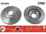 TRW Bremsscheibe df2658 256mm 22mm für CHEVROLET TOYOTA GREAT WALL