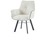 Kayoom , Creme , Metall, Textil , 64x91x61 cm , Bsci , Sitzfläche 180° drehbar ,