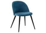 Livetastic , Blau, Schwarz , Metall, Textil , 57x76.5x50 cm , abwischbar , Esszimmer, Esszimmerstühle, Stuhlsets Esszimmer