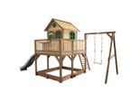 Möbelix , Braun, Grau, Grün , Holz, Kunststoff , 541x291x277 cm , EN 71, CE, FSC 100% , Spielwaren, Outdoorspielzeug, Spieltürme