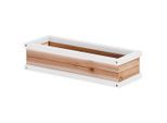 Möbelix , Braun, Weiß , Holz , Zeder , 54x11.5x19 cm , CE, FSC 100% , geeignet für Balkon , Spielwaren, Outdoorspielzeug, Kinder-Gartenmöbel