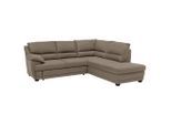 Livetastic , Grau , Textil , Ottomane rechts, L-Form , 246x225 cm , Made in EU , seitenverkehrt erhältlich , Wohnzimmer, Sofas & Couches, Schlafsofas, Ecksofas mit Schlaffunktion