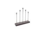 Kayoom , Grau, Silberfarben , Metall , 40x9x40 cm , zum Stellen , Dekoration, Kerzen, Kerzen- & Teelichthalter