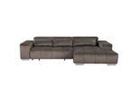 Livetastic , Silberfarben , Textil , Uni , Ottomane rechts, L-Form , 307x186 cm , Made in EU , elektrischer Sitzvorzug , Wohnzimmer, Sofas & Couches, Wohnlandschaften, Ecksofas