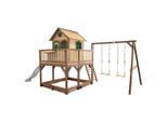 Möbelix , Braun, Grün, Weiß , Holz , Hemlocktanne , 613x291x277 cm , EN 71, CE, FSC 100% , Spielwaren, Outdoorspielzeug, Spieltürme